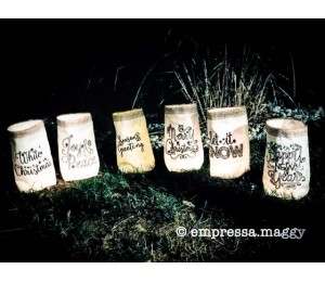 ITH Stickdatei - Lichtbeutel Weihnachts Sprüche